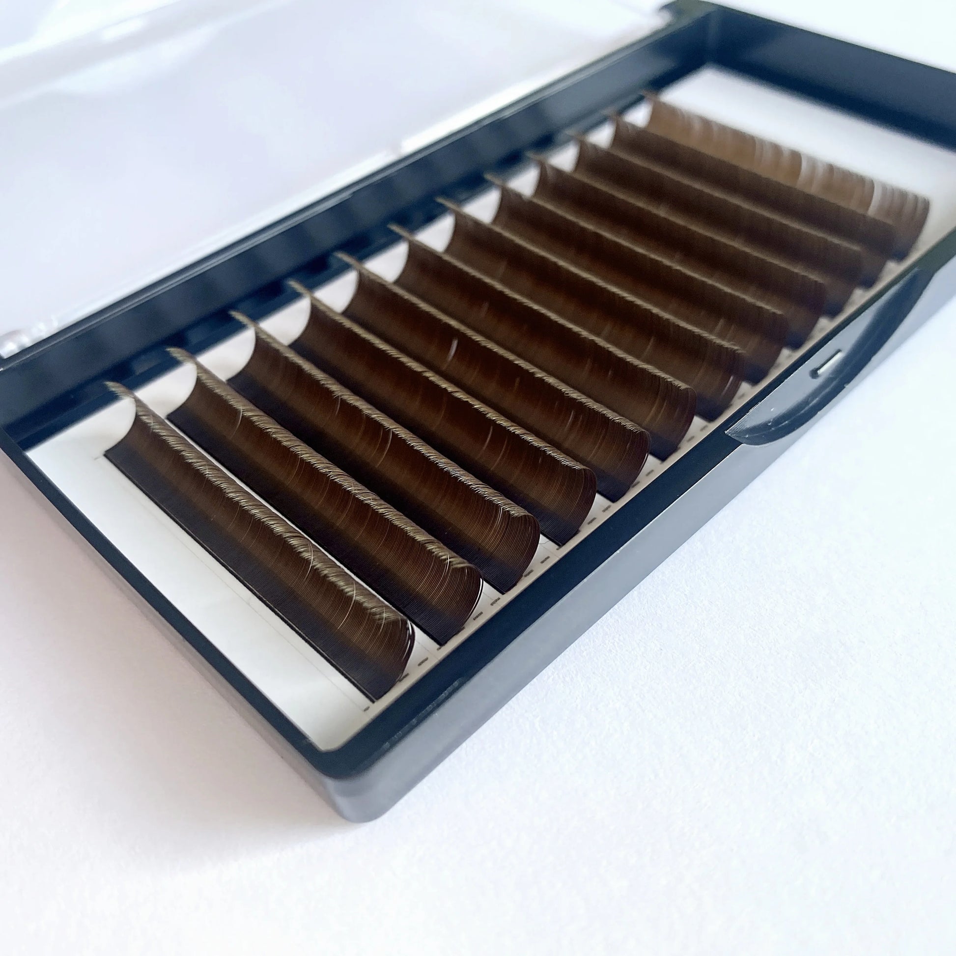Dark Brown Soft Matte Flat Ellipse Eyelash Extension Wholesale False Cashmere Classic Lashes Split Tips Faux Lash