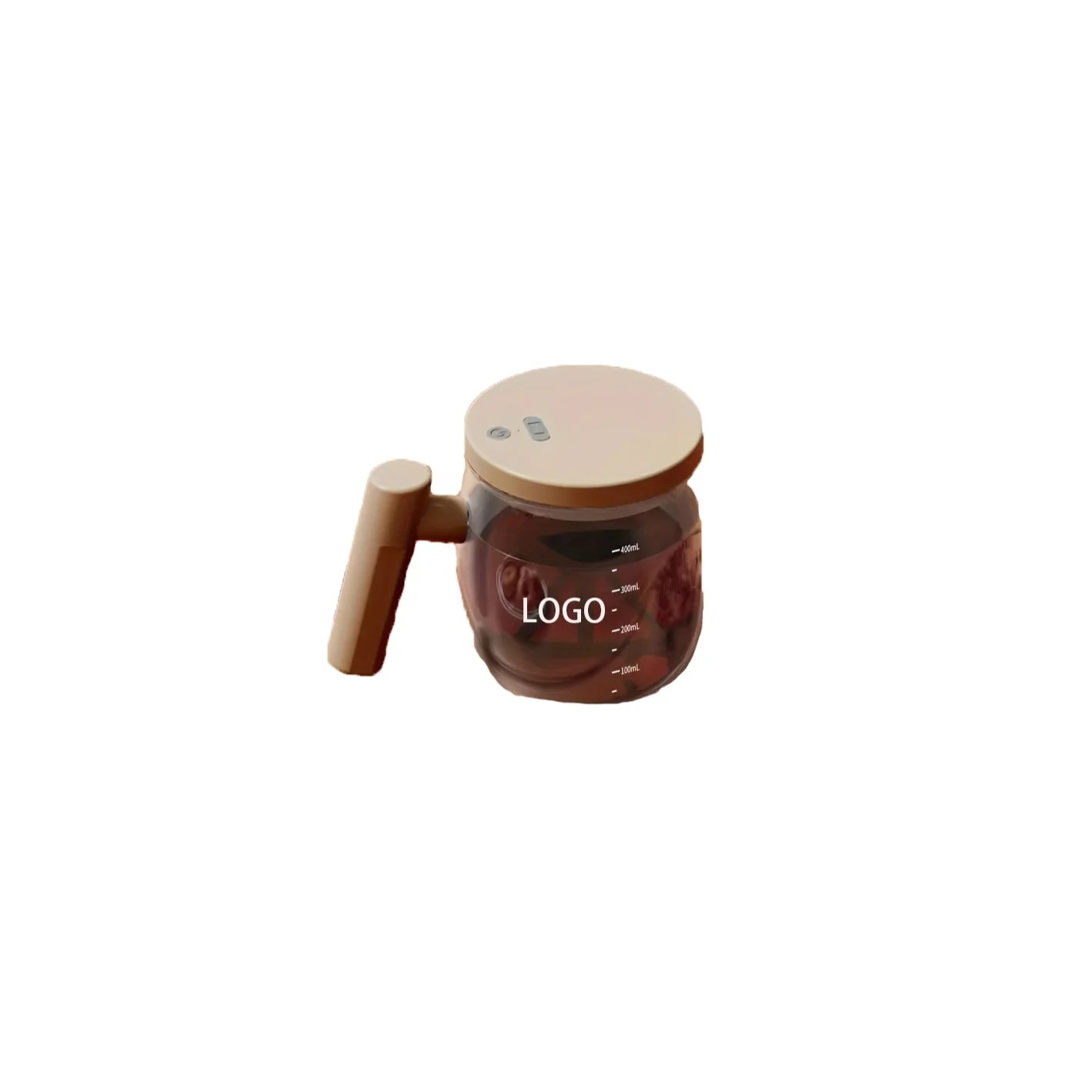 New Product 400ml Portable Electronic Self Stirring Glass Coffee Cup With Lid Suitable for Home and Office Use for Direct con