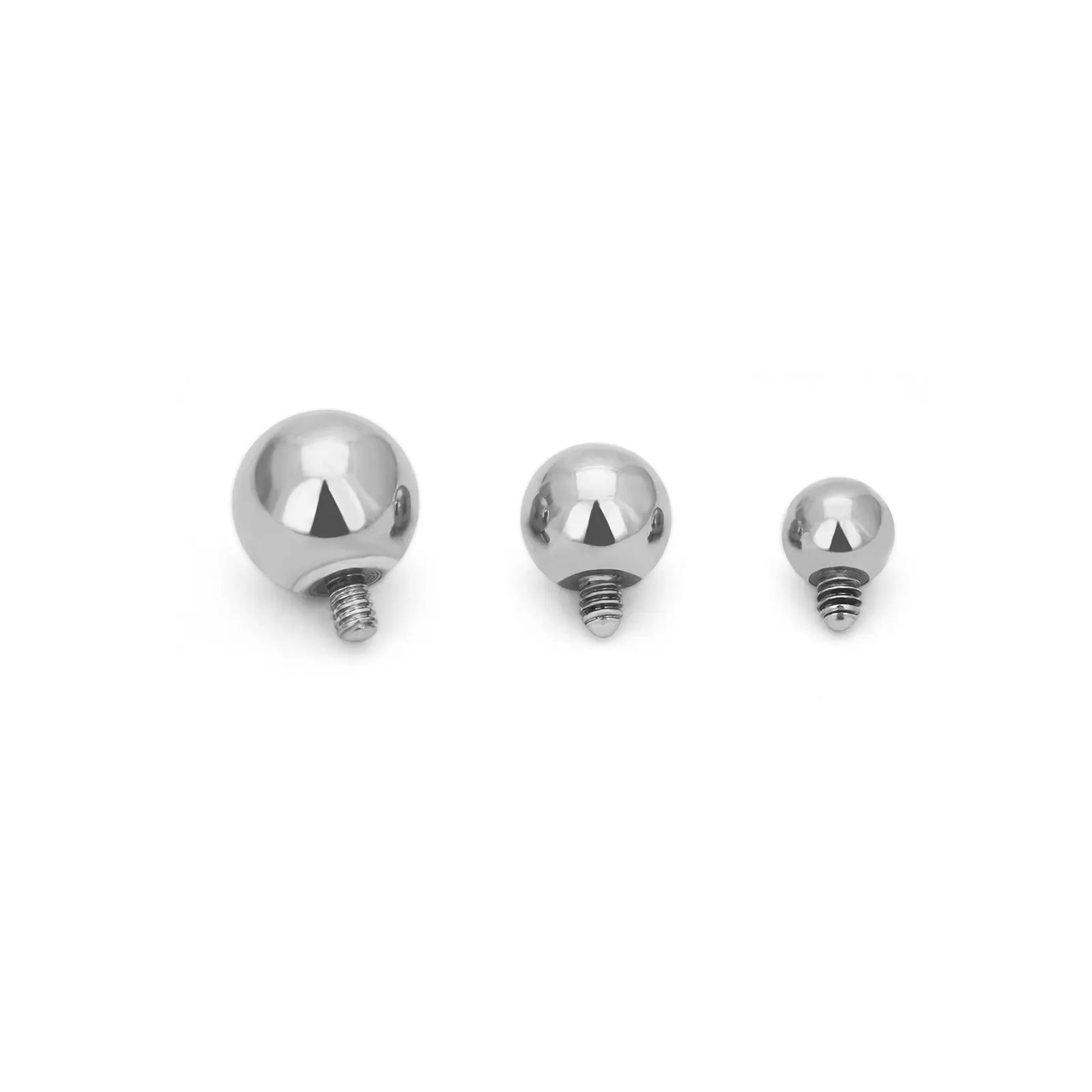 ASTM F136 Titanium Mirror Polish Ball Accessories Internal Thread Top Tragus Stud Piercing Labret Jewelry