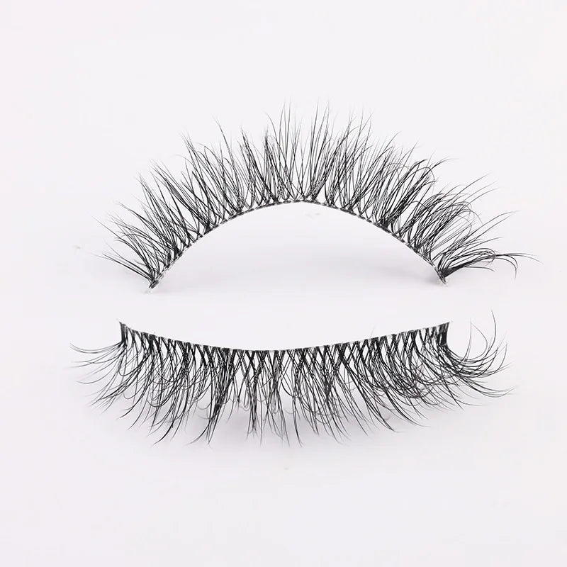 High Quality Vegan 3D Faux Mink Lashes Wholesale Custom Thin clear Band Full Strip False Eyelashes Vendor
