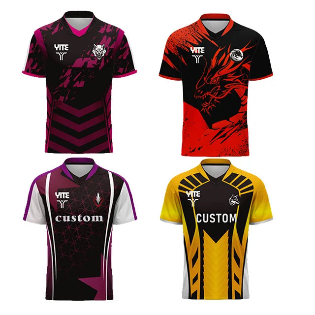 100%polyester Custom Logo Esport Jersey Quick Drying T-shirts Comfortable Gaming Cool Tops