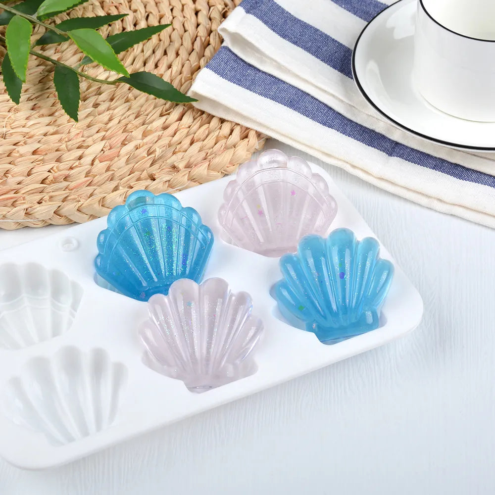 DIY Shell Silicone Mold Striped Pear Scallop David Aromatic Wax Making Resin Soap Craft Supplies Home Decor