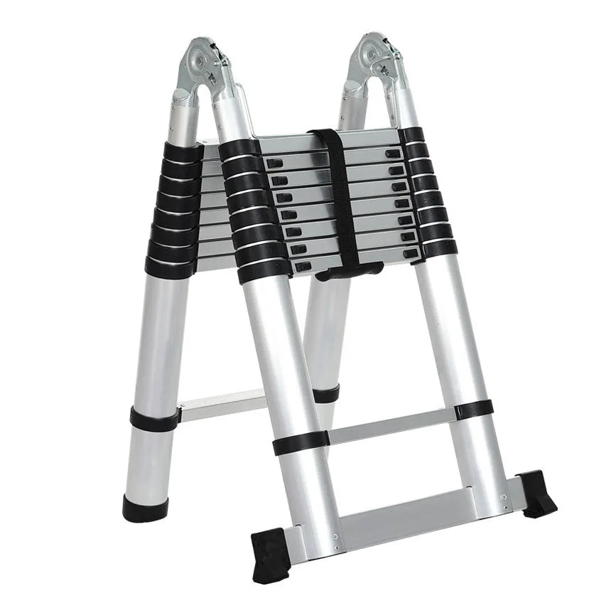 EN 131 Industrial Multipurpose Telescopic & Folding Combination Ladder Aluminum 16 Steps 150kg Load Capacity