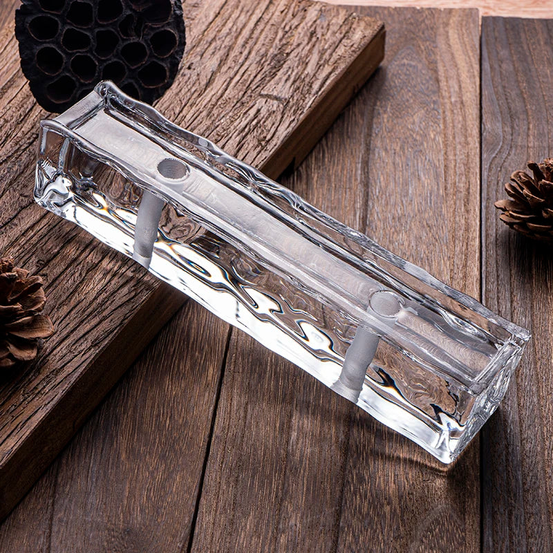 50*50*240mm Clear Glass Bricks with Holes Polished Durable Wall Building Blocks for Living Room & Bathroom Decoration