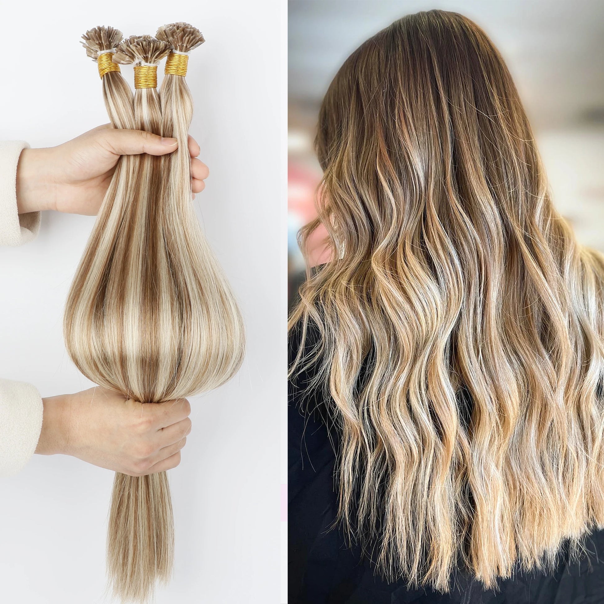 Salon Quality Hot Sell Raw Russian Human Hair k Tips Hair Extensions Double Drawn Pro Bonded Hair