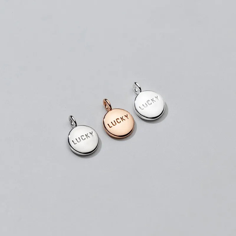 925 Sterling Silver Lucky Letter Charm Bracelet Pendant DIY Jewelry Accessories Charms for Jewelry Making Wholesale Manufactu