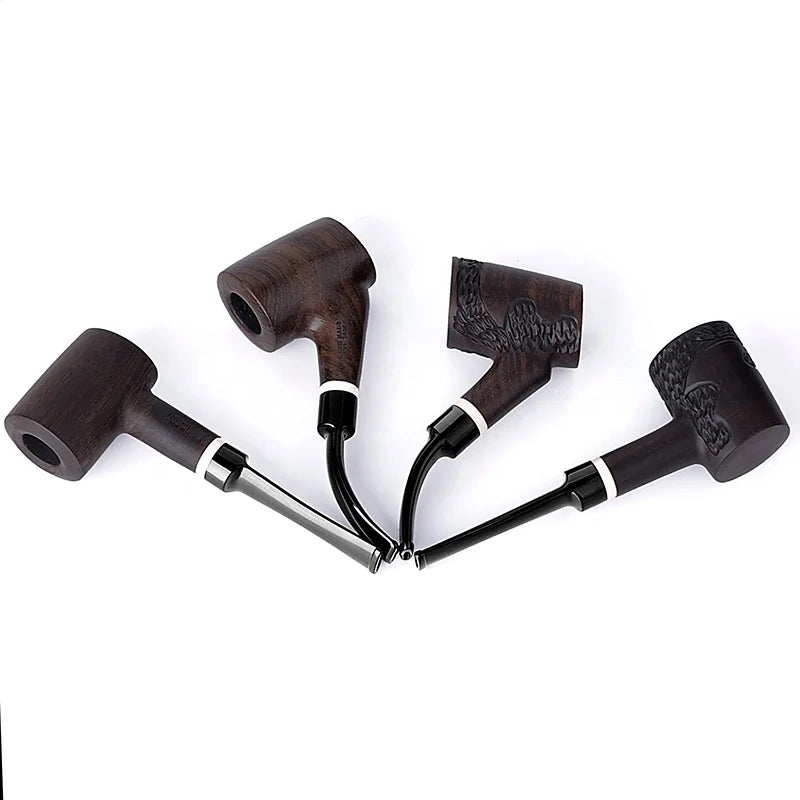 Traditional Wooden Handmade Pipe Multi-style with 9mm  Filter Wholesale