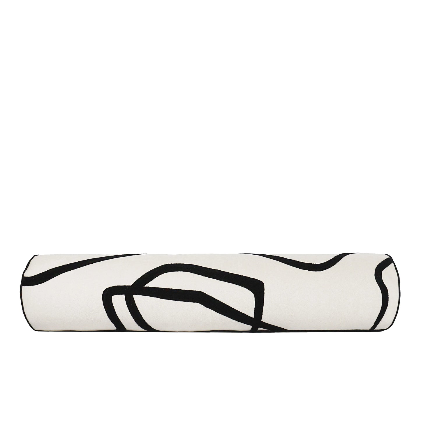 Tiff Home Wholesale 70*15cm Modern Cushion Cover Black and White Embroidered Candy Shaped with Irregular Lines New Product