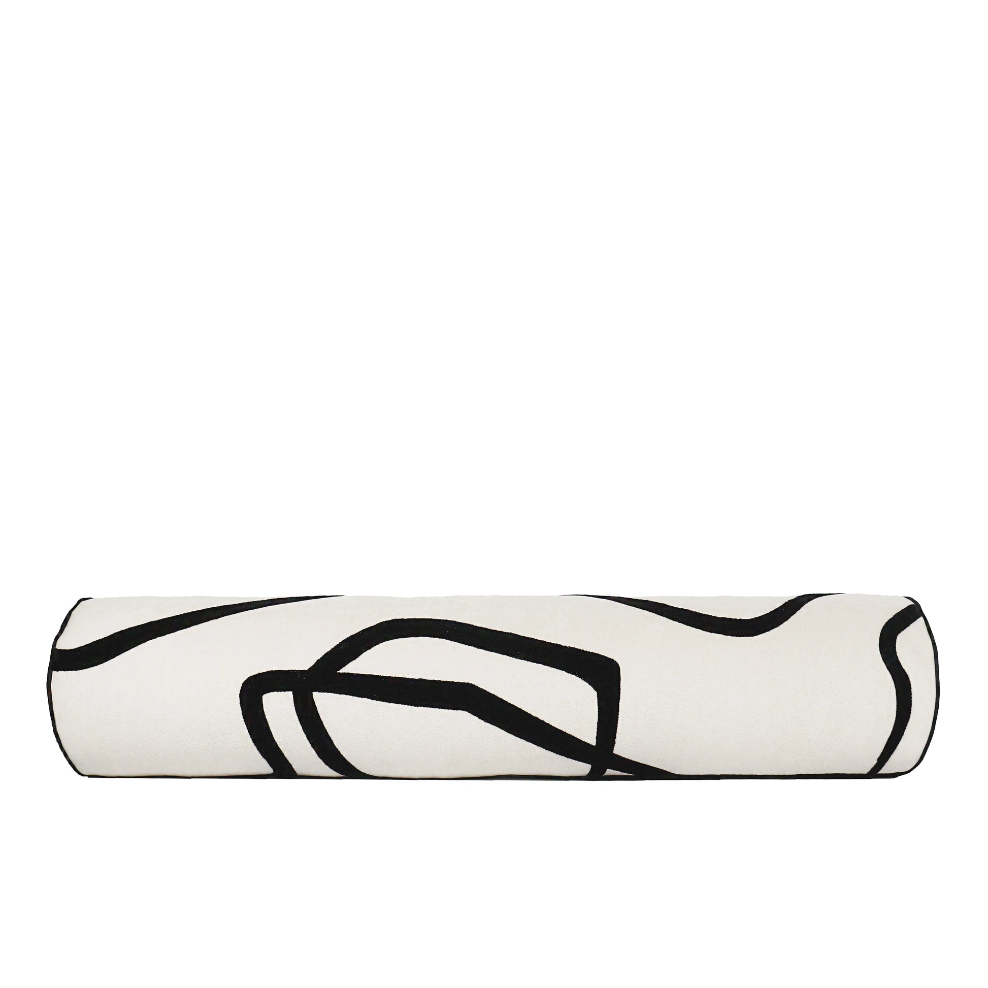 Tiff Home Wholesale 70*15cm Modern Cushion Cover Black and White Embroidered Candy Shaped with Irregular Lines New Product