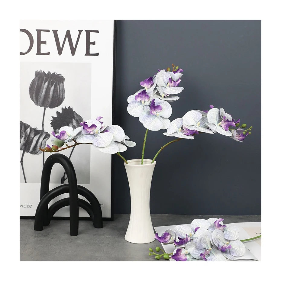 New Color Real Touch Latex 7 Heads Orchid Flower Quality Flower Home Decoration Artificial Orchid