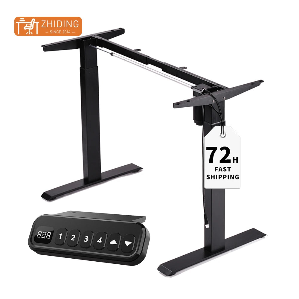 Smart Furniture Single Motor Electric Height Adjustable Sit Stand Office Desk Ergonomic Electronic Adjustable Desk