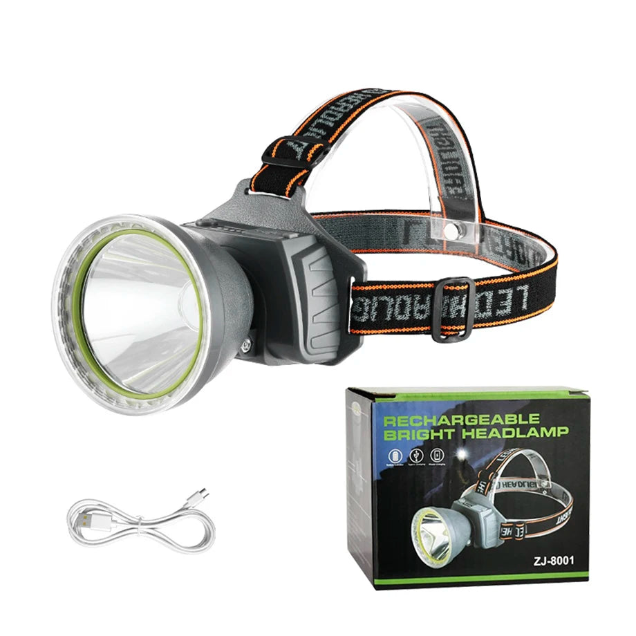 Bright Super Bright Rechargeable Fishing Continuous Extra Long Lithium Head-Mounted Mining Lamp Mountaineering Led Headlamps