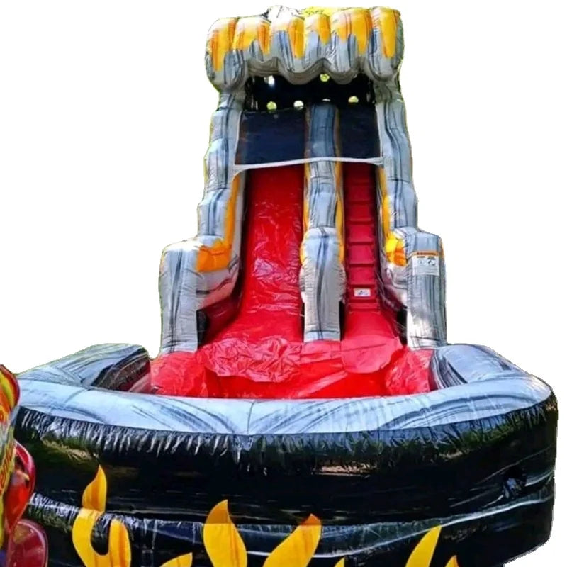 Inflatable Slide Black Color Inflatable Water Slides Commercial Pool Slide
