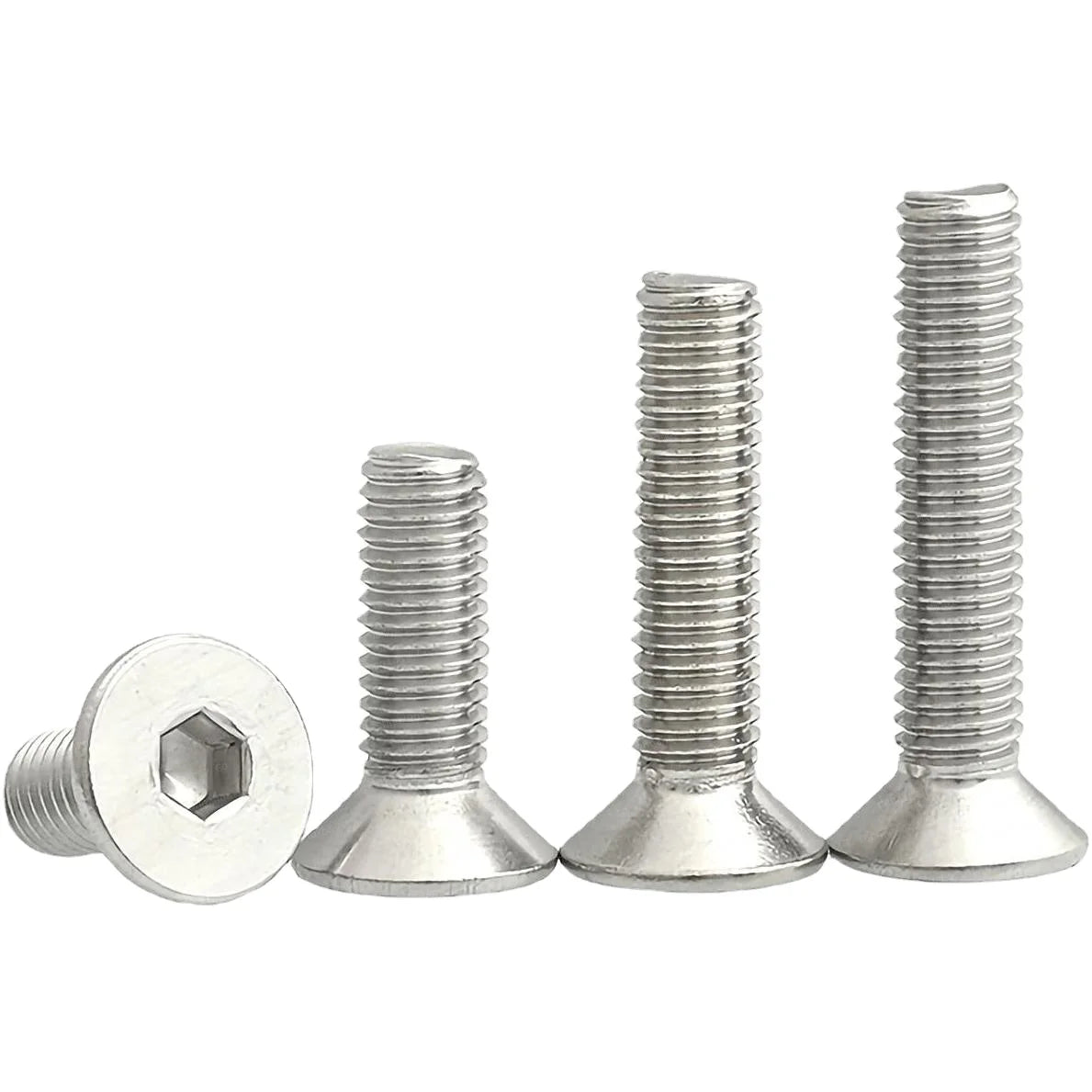 SDPSI DCT M12 M16 304 Stainless Steel Anti-Rust Anti-Corrosion Hexagon Hex Socket Head Flat Countersunk Allen Bolt Screw Bolt