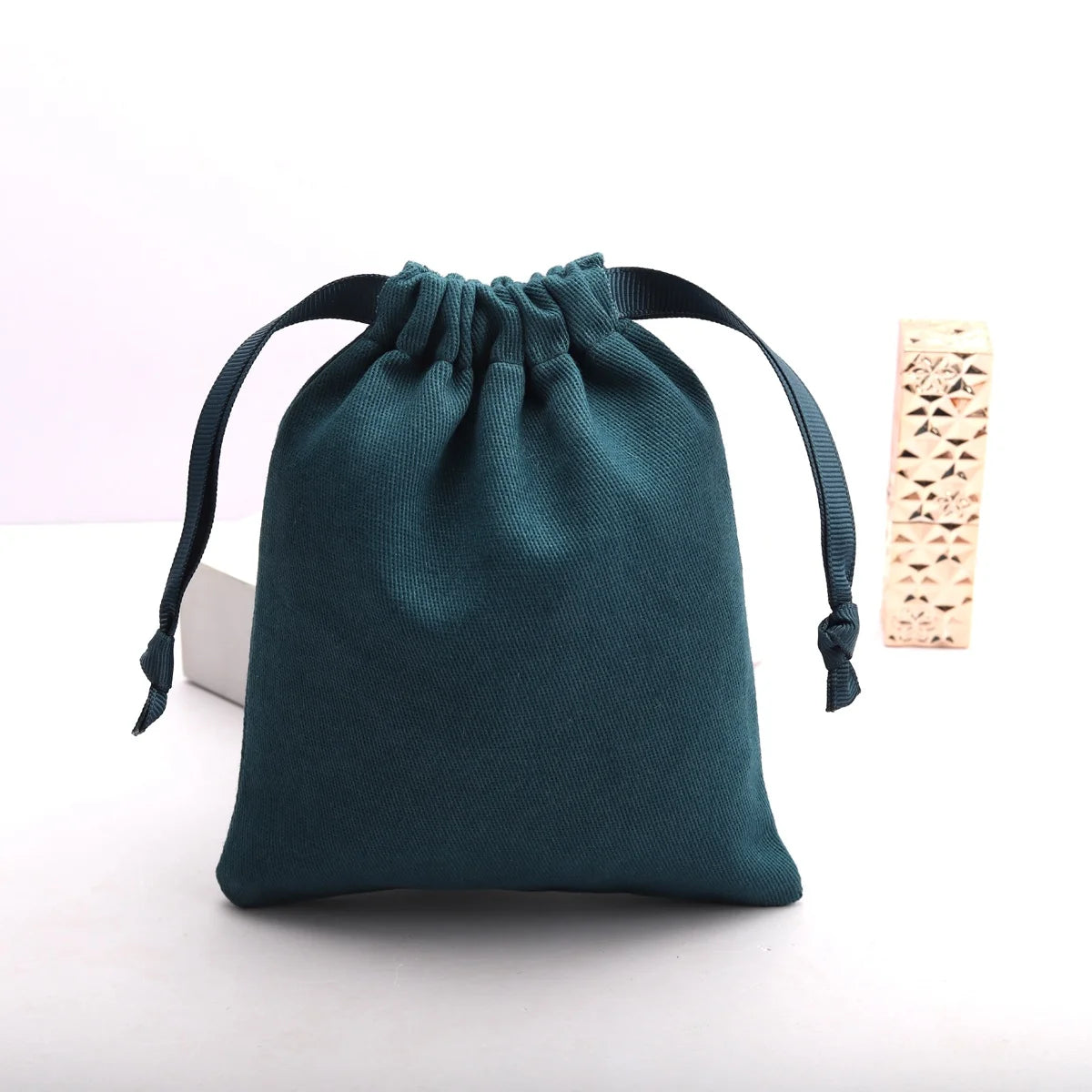 Hot Sale Navy Blue Cotton Twill Dust Shaver Gift Card Packing Bag High Quality Customizable Drawstring Pouch for Craft