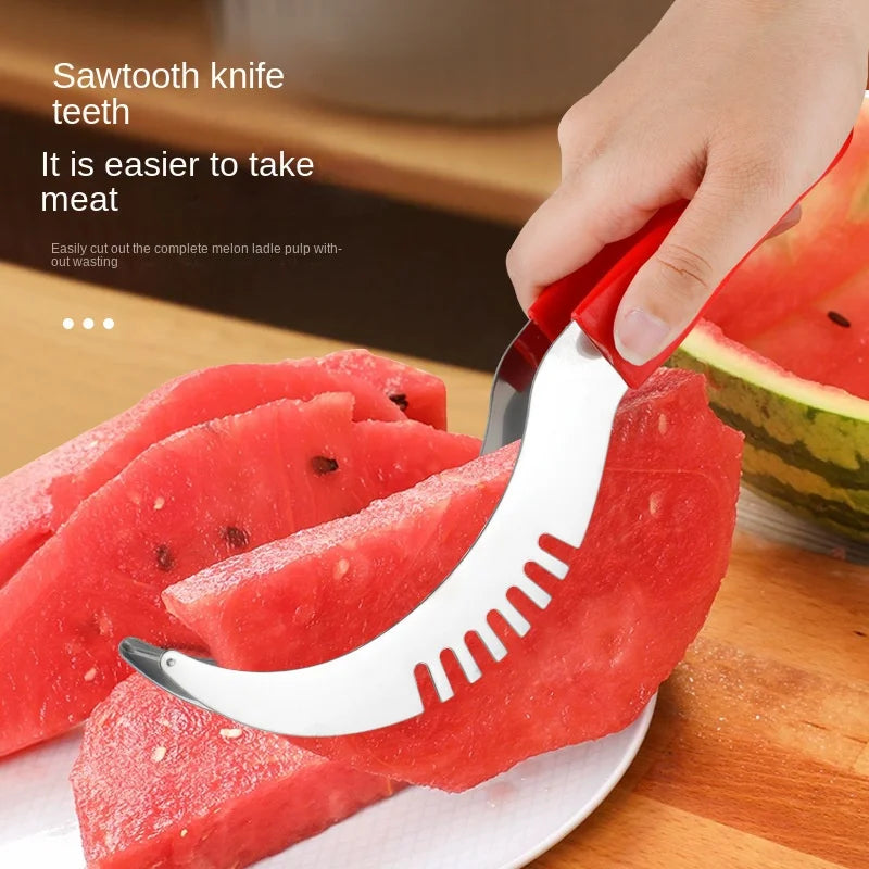 2024 Factory Wholesale Stainless Steel Watermelon Cut Fruit Splitter Hami Melon Slicer Kitchen Watermelon Fruit Gadget