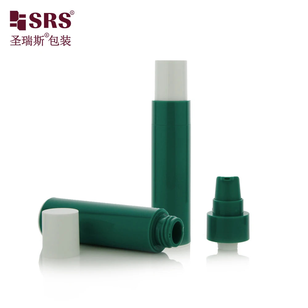 Travelling 45ml Green Vacuum Container Portable pp Plastic Airless Pump Bottle With Dispenser