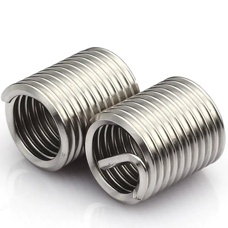 Stainless Steel SUS304 M8*1.25*2D DIN 8140 Inch Metric Size Screw Bushing Thread Repair Wire Threaded Insert Fasteners Fully
