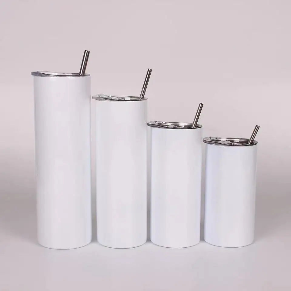12oz 15oz 20oz 30oz Double Wall Stainless Steel Blank Sublimation Straw Tumbler With  Non-slip Rubber