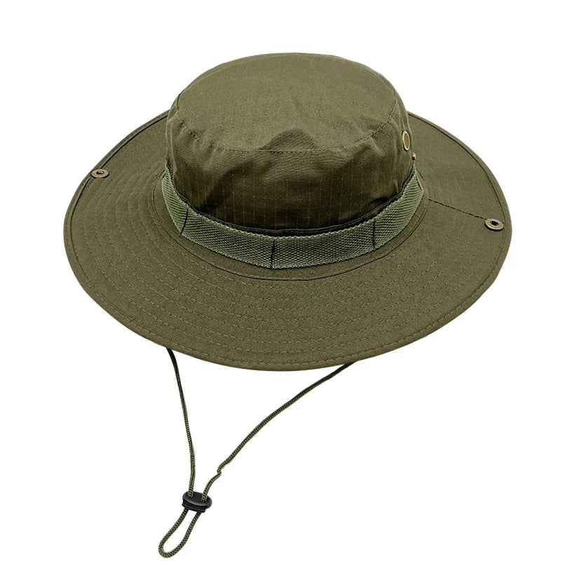 Bucket Hat Custom Logo Outdoor Sunshade Wide Brim Hiking Fisherman Hat Outdoor Travel Casual Bucket Hat