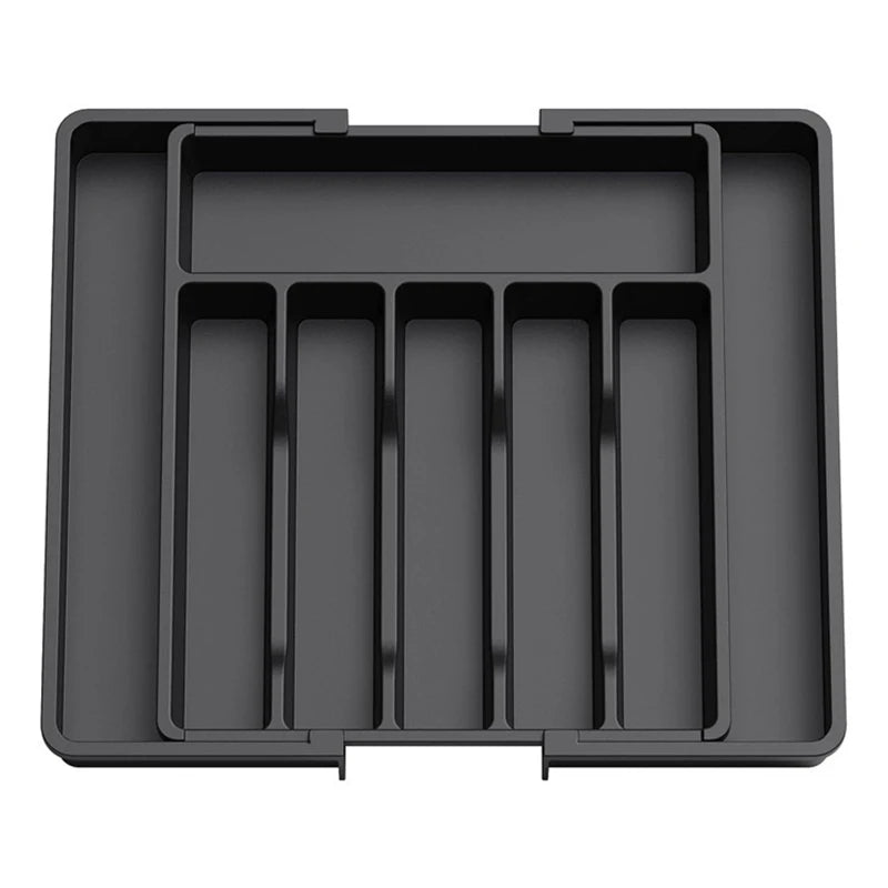 Hot Sale Expandable Utensil Tray Adjustable Compact Silverware Storage Tray Expandable Drawer Cutlery Storage Trays