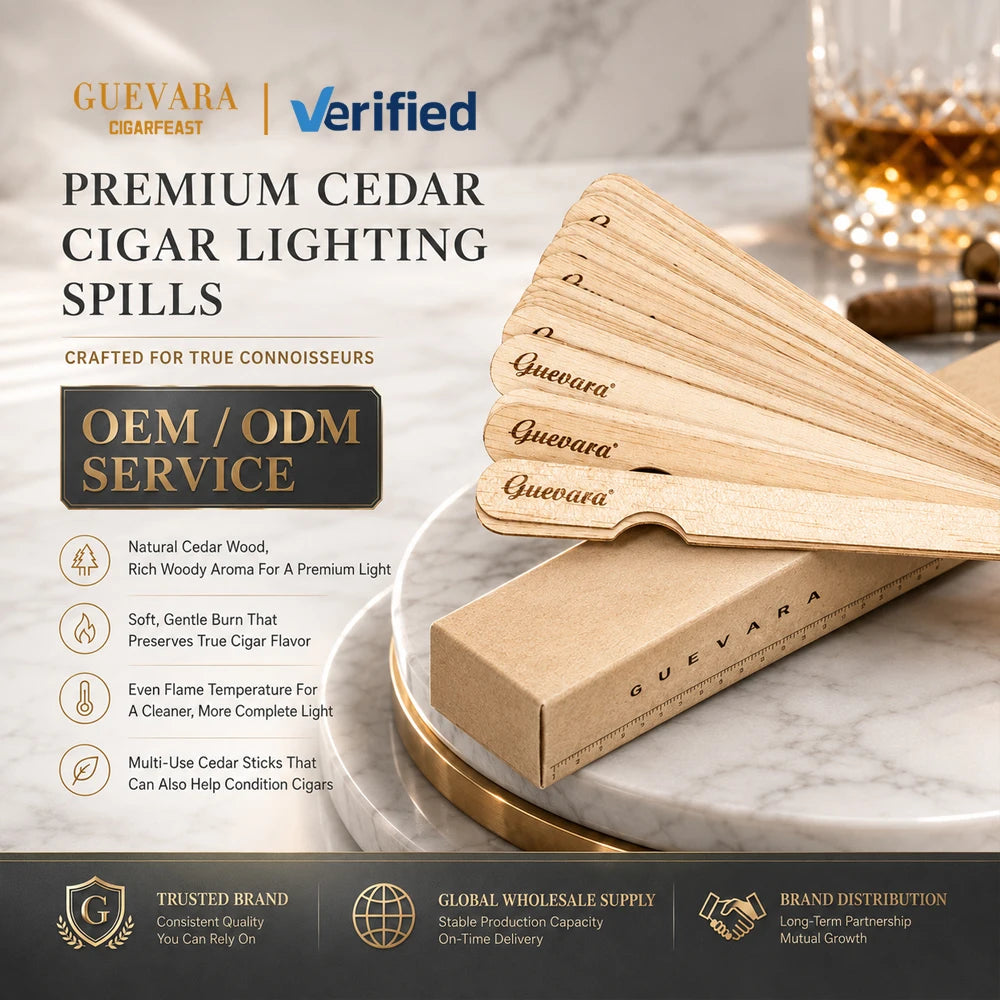 Natural Cedar Wood Sticks Cigar Lighting Spanish Cedar Strips Humidor Accessory Safety Custom LOGO Wholesale Cigar Splints