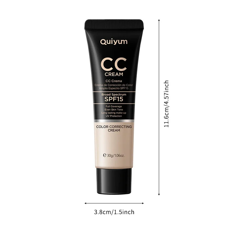 QUIYUM Makeup Brightening Facial Sunscreen Concealer Natural Whitening Hydrating Day Cream Spf 15 Moisturizing Cc Cream