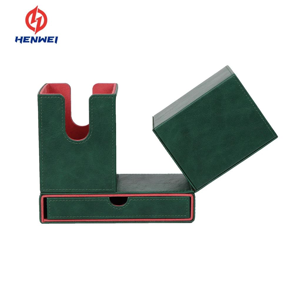 Custom Hot Sell Flap Business Storage Game Cards Case ODM PU Material 100pcs MOQ Trading Card Deck Board Game Case