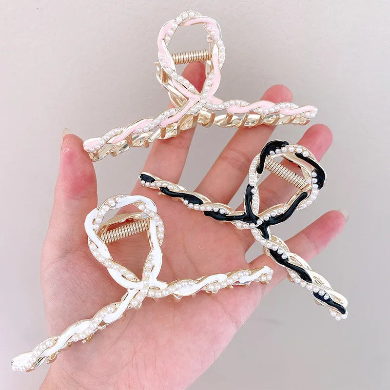 Wow Sheila High Quality Korean Fashion Style Simple Design Metal Claw Clip Large Size Elegant Sweet Girls Hair Clip
