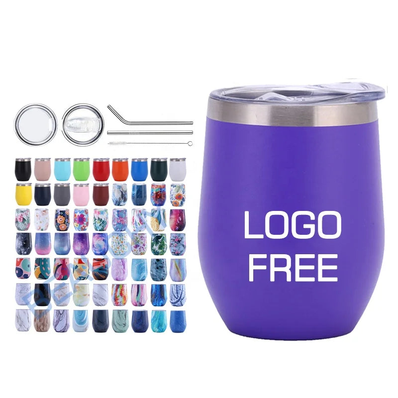 2024 Wholesale Hot Selling Wine Glass Custom logo Double Wall Stainless Steel 12oz Swig Wine Tumbler Cups in Bulk