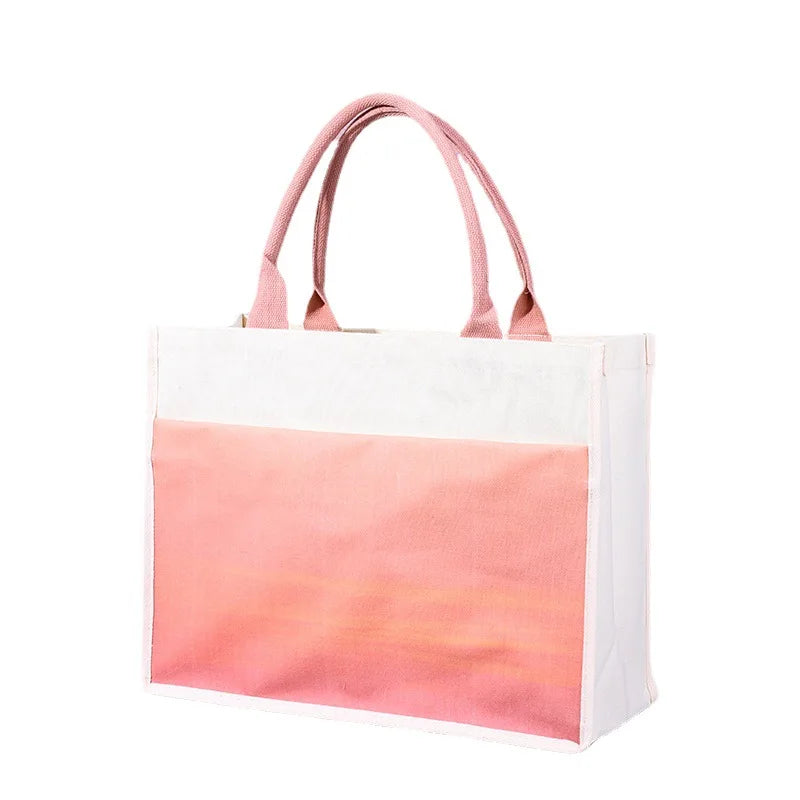 Wholesale Custom Printing Logo Natural Gunny Eco-Friendly Jute Tote Bag Letter Pattern Recycled Foldable Custom Color Daily U