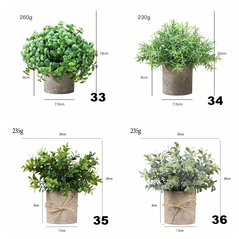 PT003-25 Home Office Desktop Decoration Plastic Bonsai New Style Design Artificial Bluish White Lavender Plants in Pots