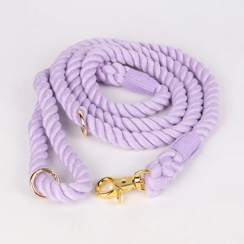 OKEYPETS Custom Strong Training Horse Lead Durable Handmade Cotton Rope Pet Medium Large Dog Rope Leash