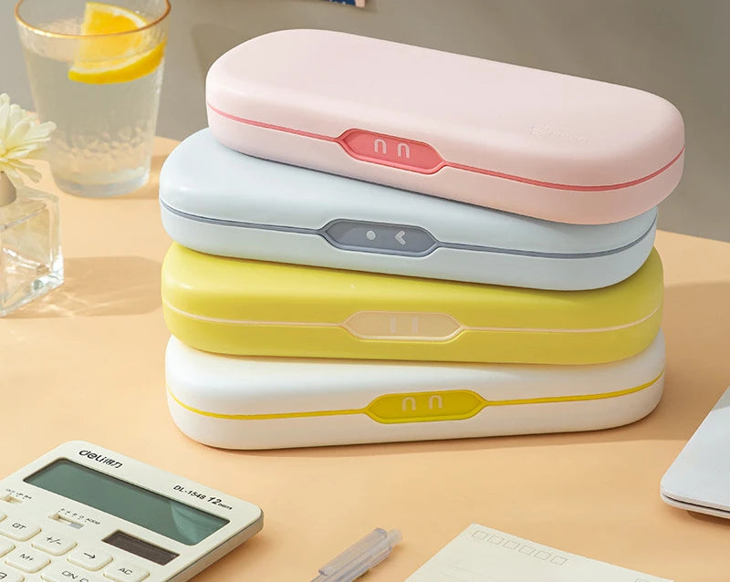 Large Capacity Double Layer Stationery Box Cute Simple Macaron Design Pencil Case for Students Convenient Student Pencil Case