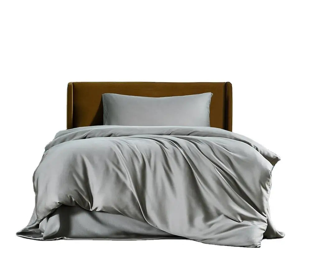 Wholesale Luxury 100% Bamboo Fitted Bed Sheet Set Solid Simple 300tc 4pcs Wedding Bedding