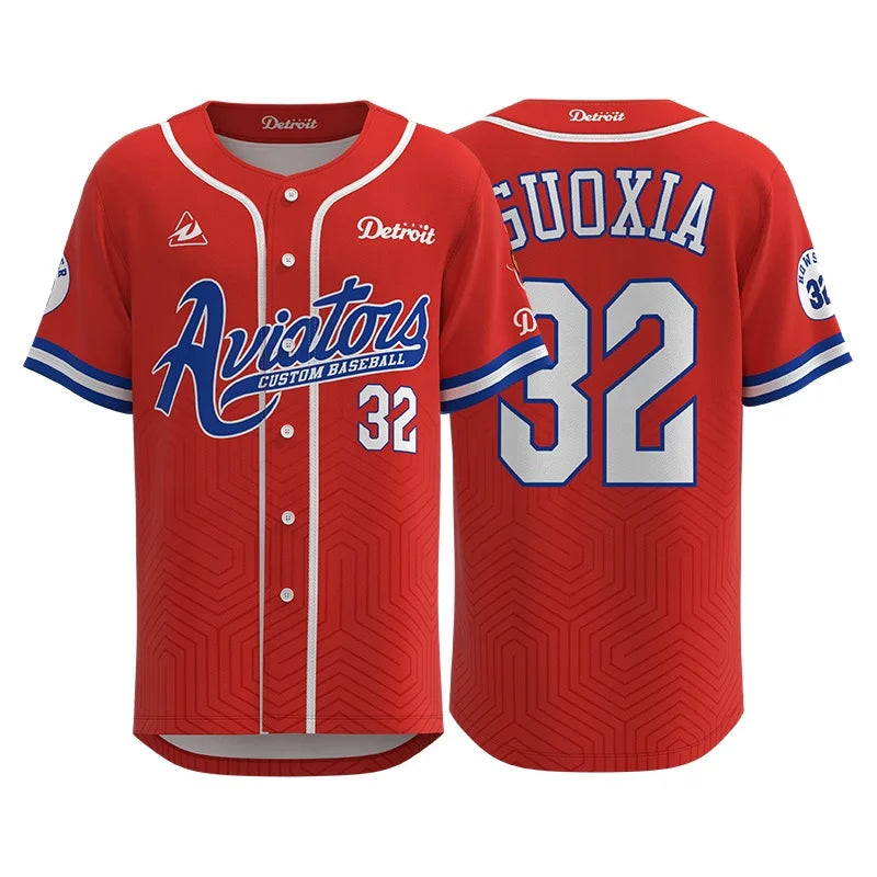 Factory Oem Custom Youth Sublimation Embroidered Baseball Uniform Shirt Custom Personalized Softball Wear Baseball Jersey Top