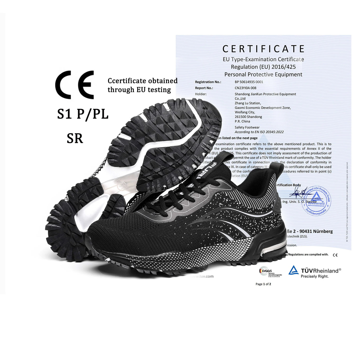 Lightweight Men's Work Safety Shoes Comfortable Breathable with Non-Slip Feature Summer/Winter Steel Toe Nylon Upper Material