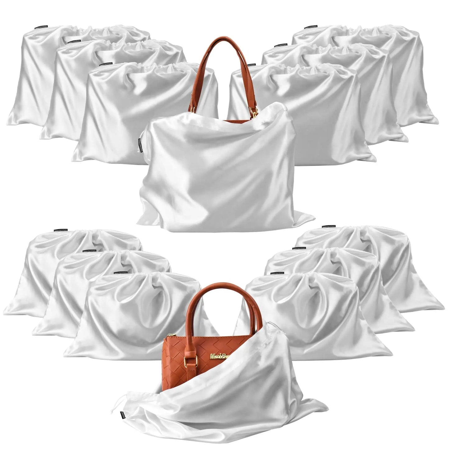 Reusable Eco-friendly Vintage Lady Boho Dress Silk Dust Bags for Handbags Dustproof Drawstring Travel Storage Pouch Customize