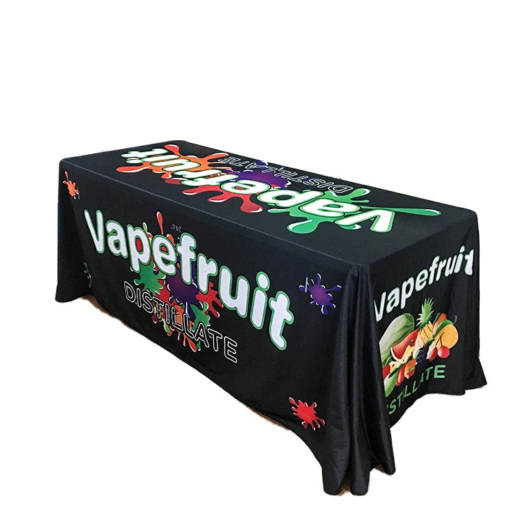 Multi-Color 6ft 8ft 10ft Fitted Business Table Cover and 250g 290g Polyester Stretch Spandex  Table Cover