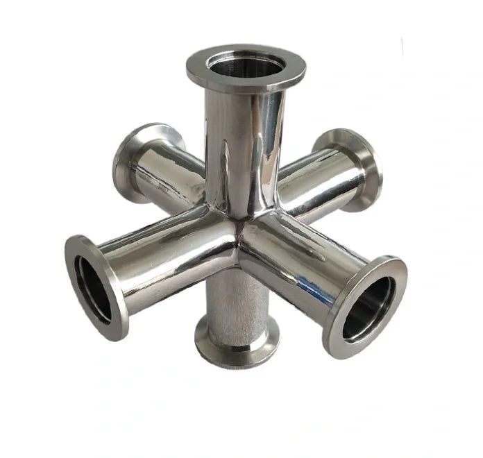 Vacuum Stainless Steel KF-ISO-CF Pipe Fitting Cross