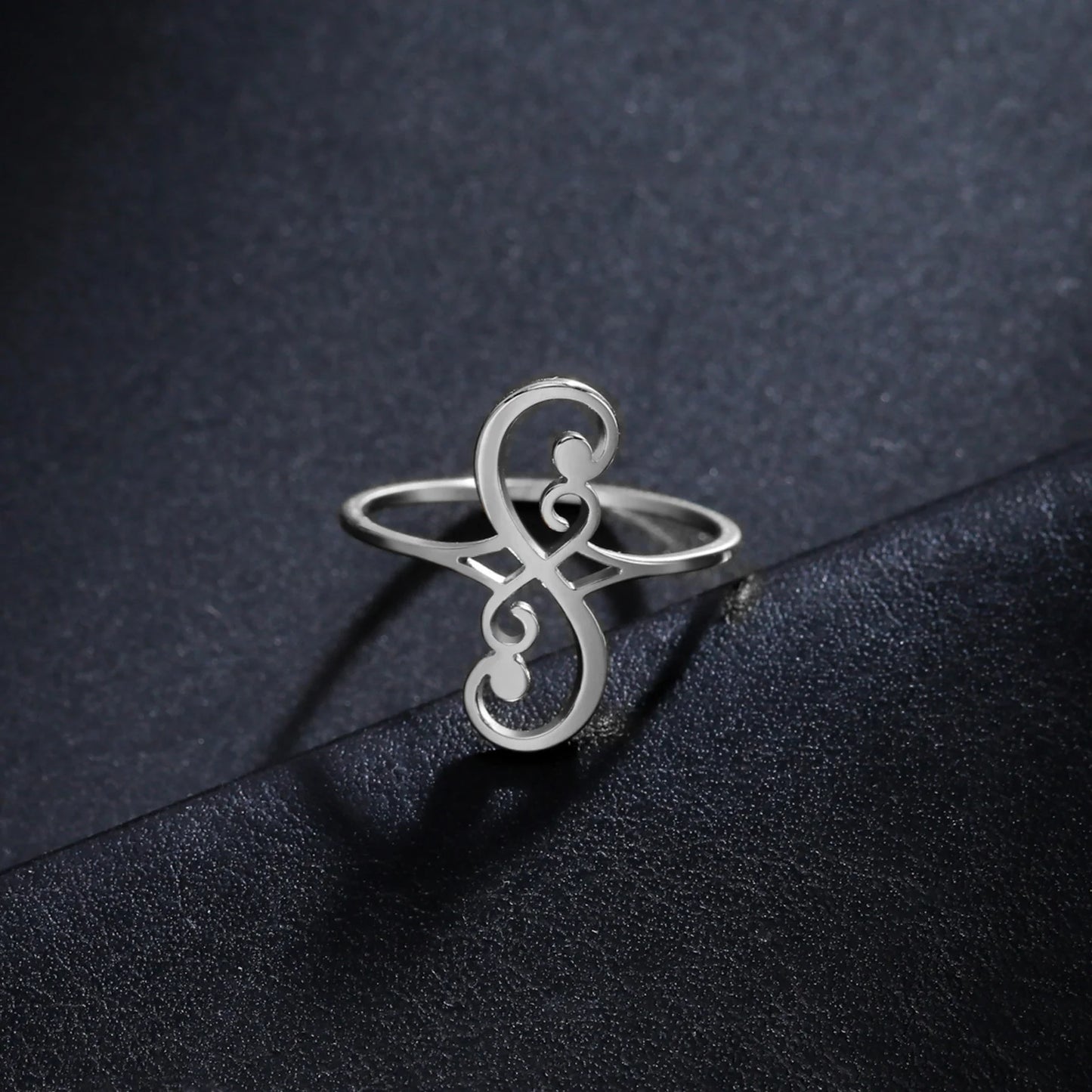 Infinite Symbol Ring Stainless Steel Romantic Endless Love Symbol Finger Ring for Women Wedding Engagement Jewelry Gifts