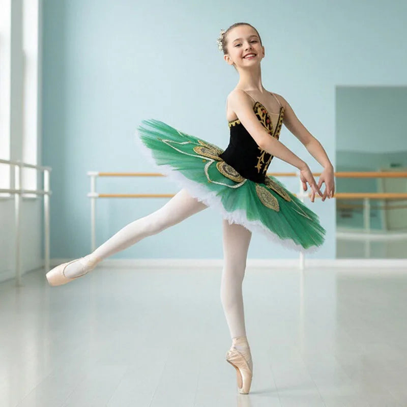 Professional Ballet Tutu Skirts for Children Ballerina Dress and Figure Skating Performance White Swan Lake Clothes