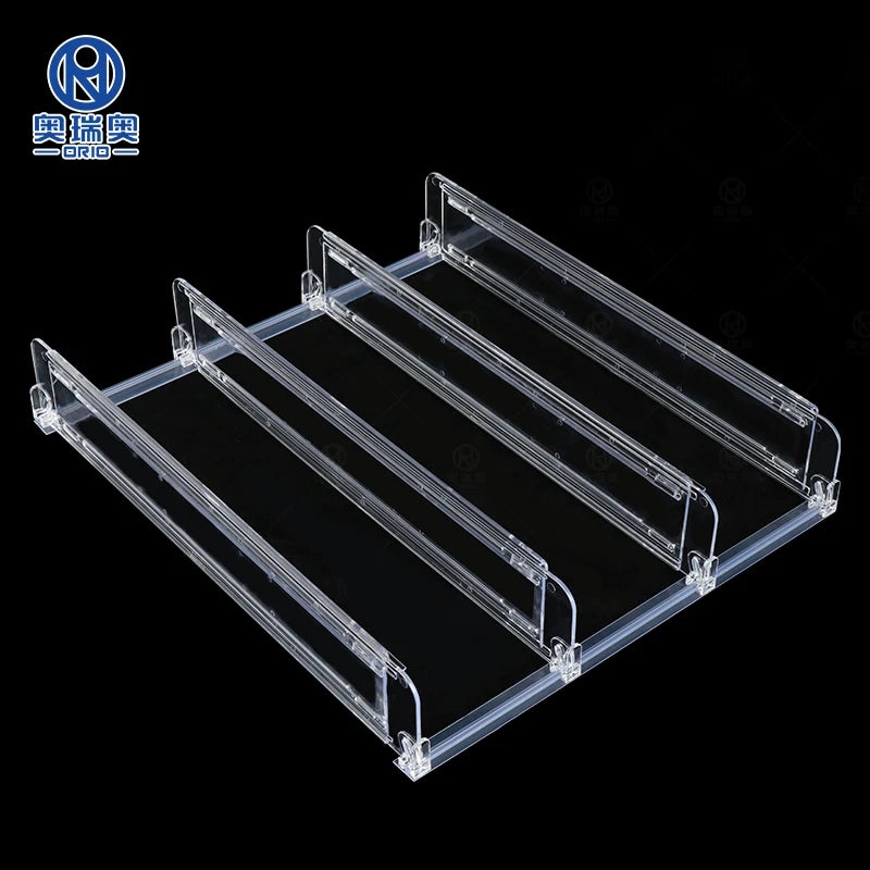 Tobacco Pusher Shop Shelf Plastic Dividers Retail Store T-shape Shelf Divider Display Stand Transparent PS Material Labor Cos