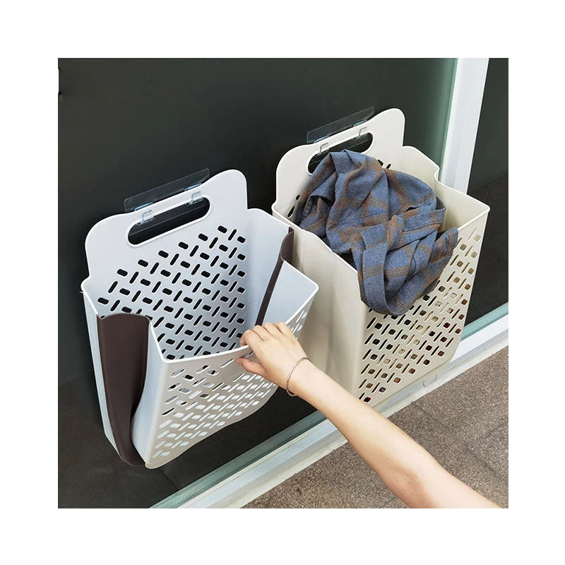 Portable Round Metal Iron Laundry Hamper Foldable Collapsible PP Wicker Home Use Standing Type Dirty Clothes Storage Basket