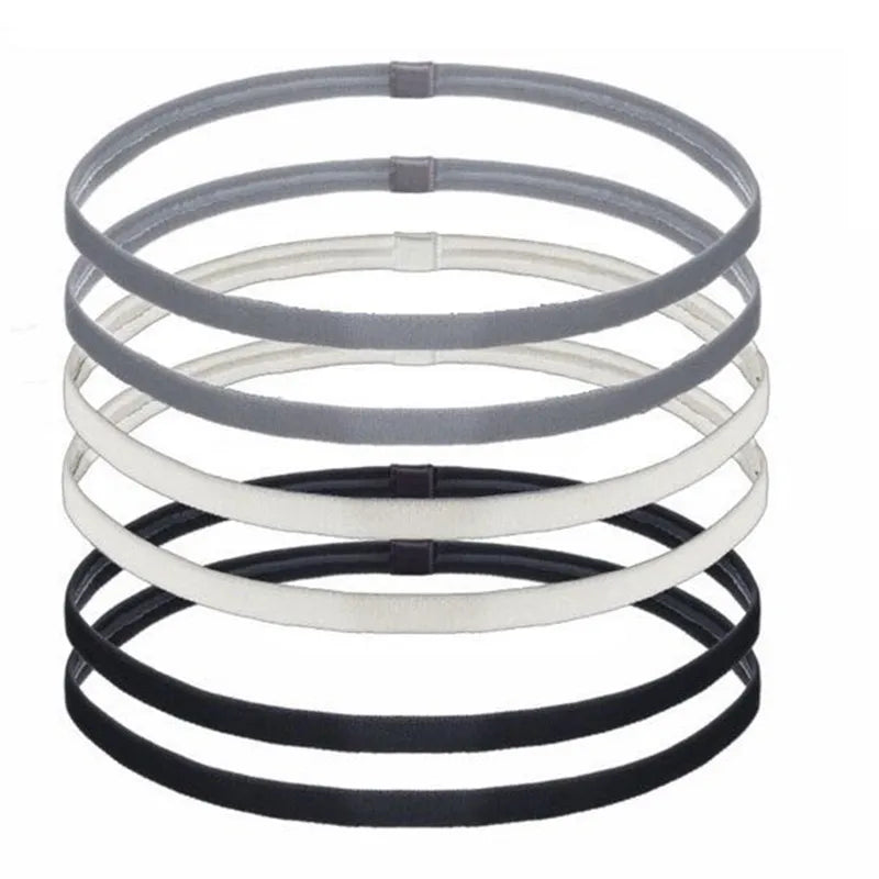 Custom Unisex Hairband Sport Elastic Headband Anti-slip Basketball Running Yoga Gym Thin Silicone Elastic Sweatband Men Women