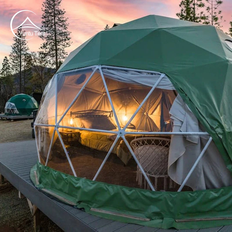 Transparent High-Quality 6m Geodesic Dome Tent House Glamping for Hotel or Small Event 30 People