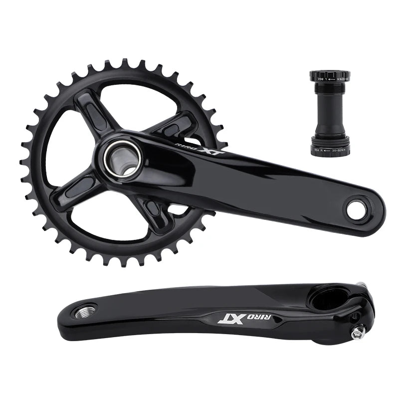 XT 104BCD Mountain Bike Crankset 170mm 175mm Integrated Crank Arm 32/34/36/38T Bike Chain Ring 9/10/11/12 Speed Bicycle Crank