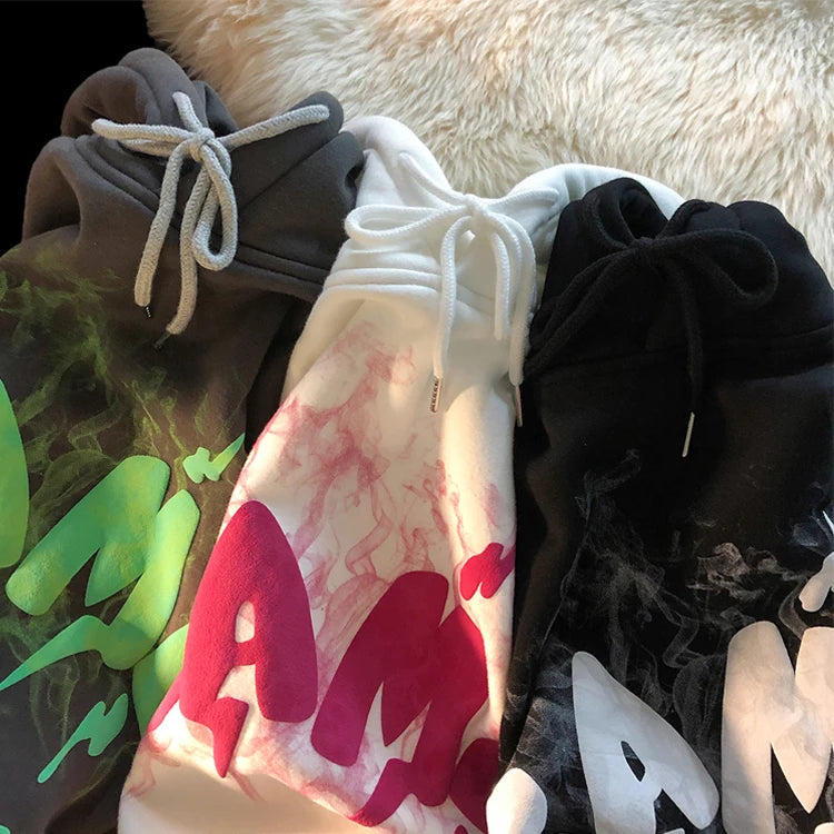 Free Sample Men Pullover Sweatshirt 100%Cotton Heavy Weight Puff Print With Screen Print Oversize Hoodies