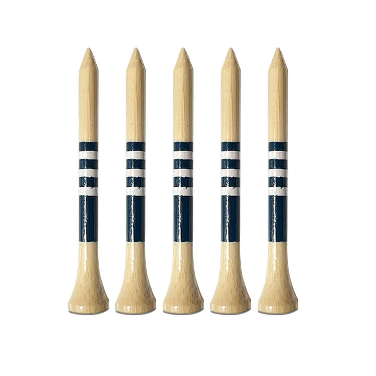 Custom Logo Print Biodegradable 100% Natural Bamboo Wooden Golf Tees 70/83mm Size Bulk Packed