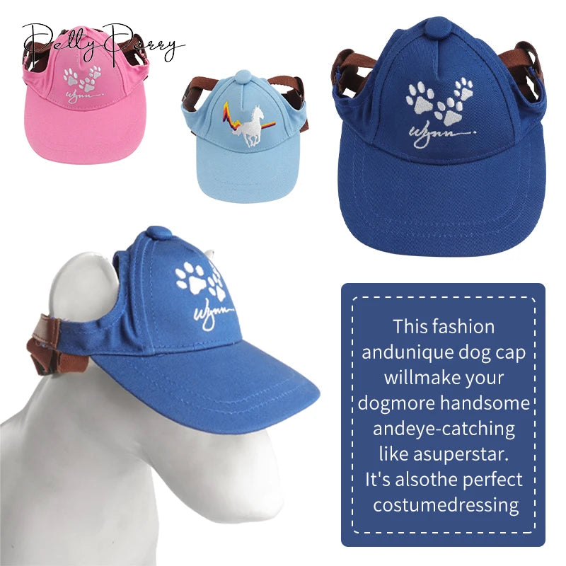 Pet Dog Caps Small Puppy Pets Summer Print Cap Dog Baseball Visor Hat Outdoor Accessories Sun Bonnet Cap